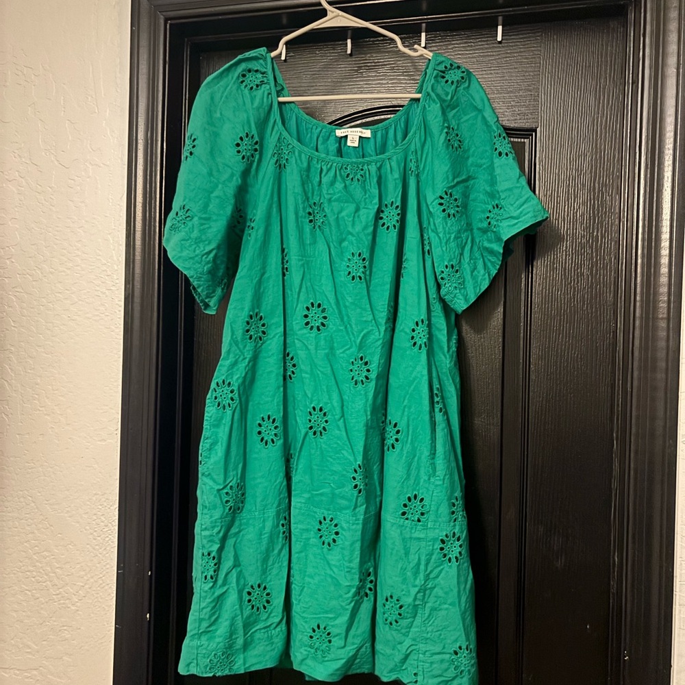 Green Eyelet Dress